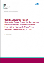 Screening Quality Assurance Visit Report: Newcastle Breast Screening Programme Observations and recommendations from visit to Newcastle Upon Tyne Hospitals NHS Foundation Trust